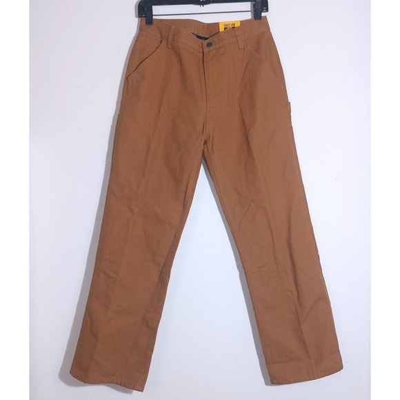 NWT Carhartt Boys' Loose Fit Flannel-Lined Utility Work Pants Dark Mustard SZ 16 - Picture 8 of 16